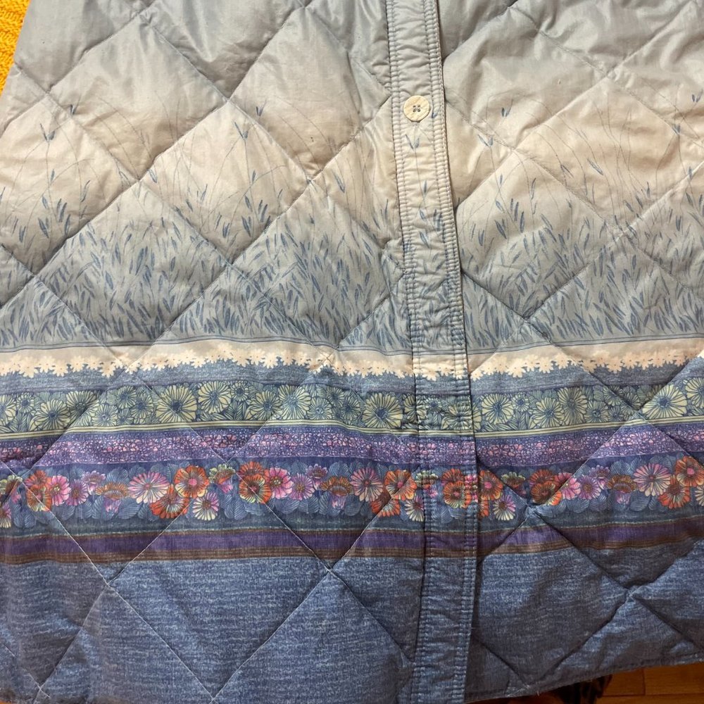 Vintage 70s Goose Downfilled Quilted Pastel blue floor length winter jacket! - Picture 12 of 15
